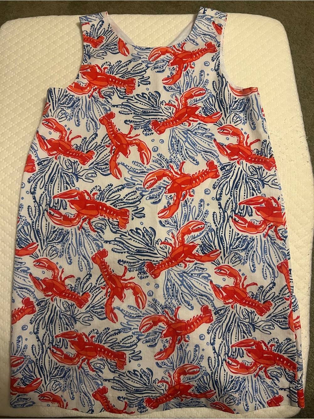 Tommy Bahama Lobster Print Nautical Dress Girls Size 6